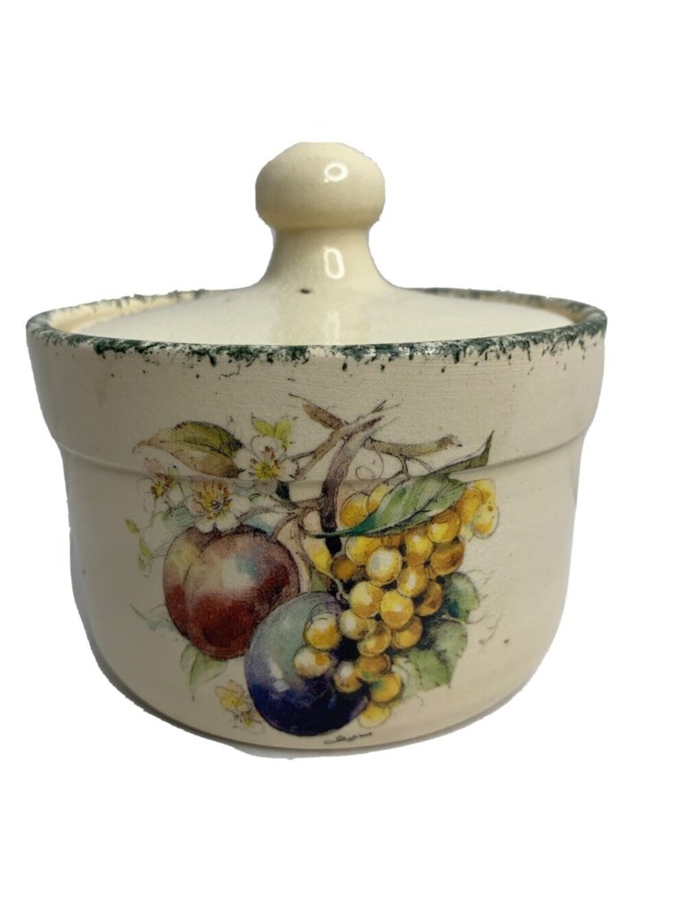 Casey Pottery Marshall Texas Butter Crock with Lid - Vintage Collectible